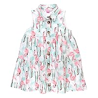 RuffleButts® Baby/Toddler Girls Flowy Tiered Button Back Dress