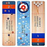 Curling 3 in 1 Board Game,Tabletop Shuffleboard Bowling Curling Board Game,Mini Tabletop Games Family Sports Game for Adults,Kids Portable Easy Set Up