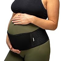 Pregnancy Support Belt Maternity Belly Band for Pregnant Women | Helps with Back, Hip & Pelvic Pain | 50-Page Book with Exercises Included
