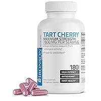 Tart Cherry Maximum Strength 7600 mg, 180 Vegetarian Capsules (90 Servings)