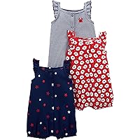 Simple Joys by Carter's baby-girls 3-pack Snap-up Rompers