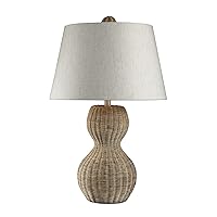 Dimond Lighting 111-1088 Sycamore Hill 1 Transitional Natural Linen Shade, Light Rattan Finish, 16