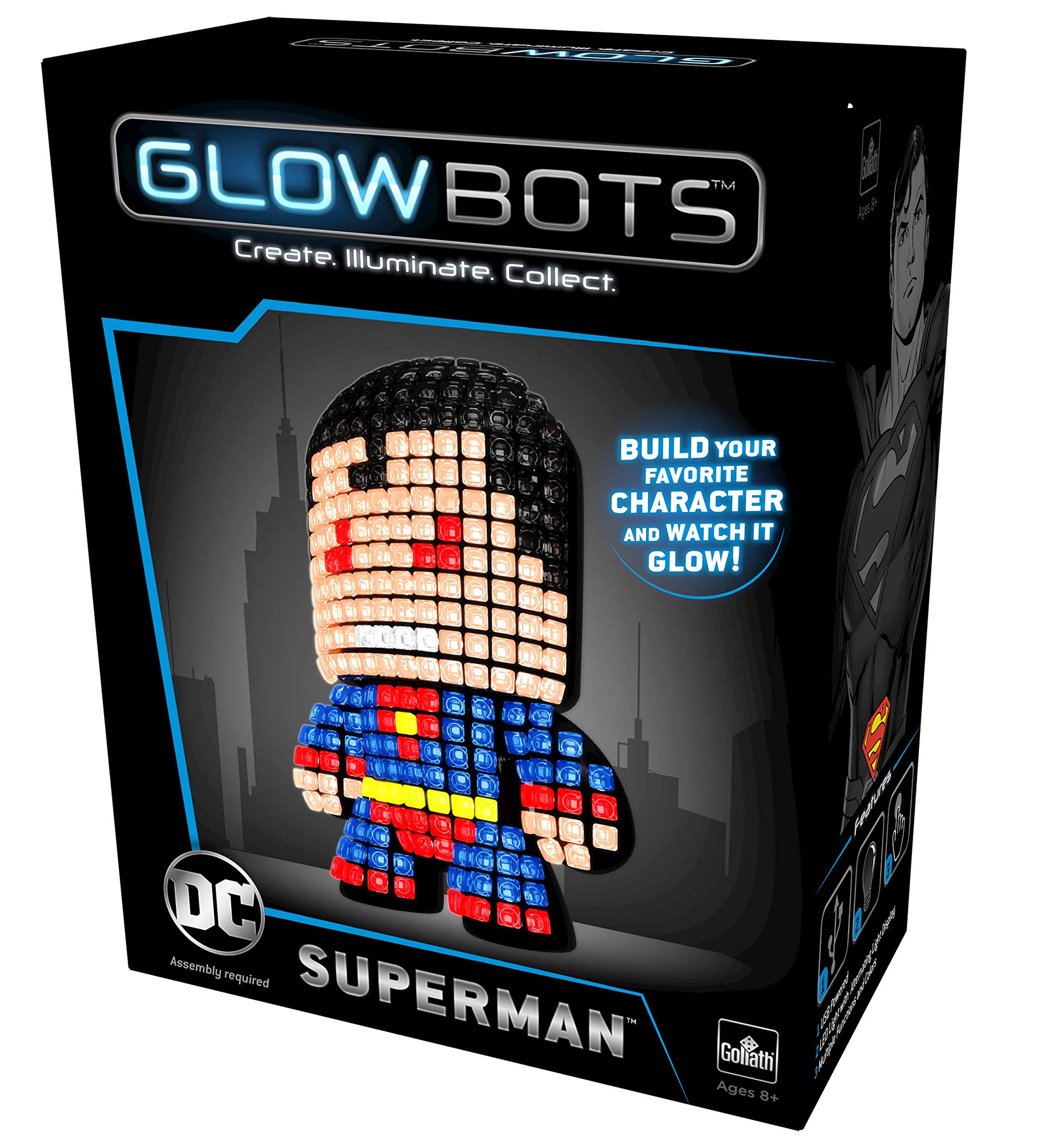 Goliath DC Glowbot Superman, Multicolor