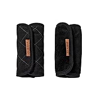 JJ Cole Reversible Seat Belt Covers - Quilted Seat Belt Cover for Car Seat Straps - Car Seat Belt Cover - Baby Travel Essentials - Black