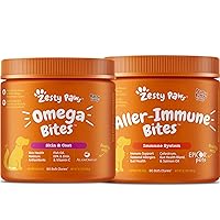 Omega 3 Alaskan Fish Oil Chew Treats for Dogs - with AlaskOmega for EPA & DHA + Allergy Immune Supplement for Dogs - with Omega 3 Wild Alaskan Salmon Fish Oil