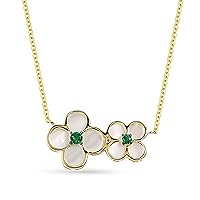 14K Yellow Gold .95 ct Emerald Pendant Necklace