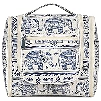 Hanging Toiletry Bag for Women Travel Makeup Bag Organizer Toiletries Bag for Cosmetics Essentials Accessories (Large, Elephant)
