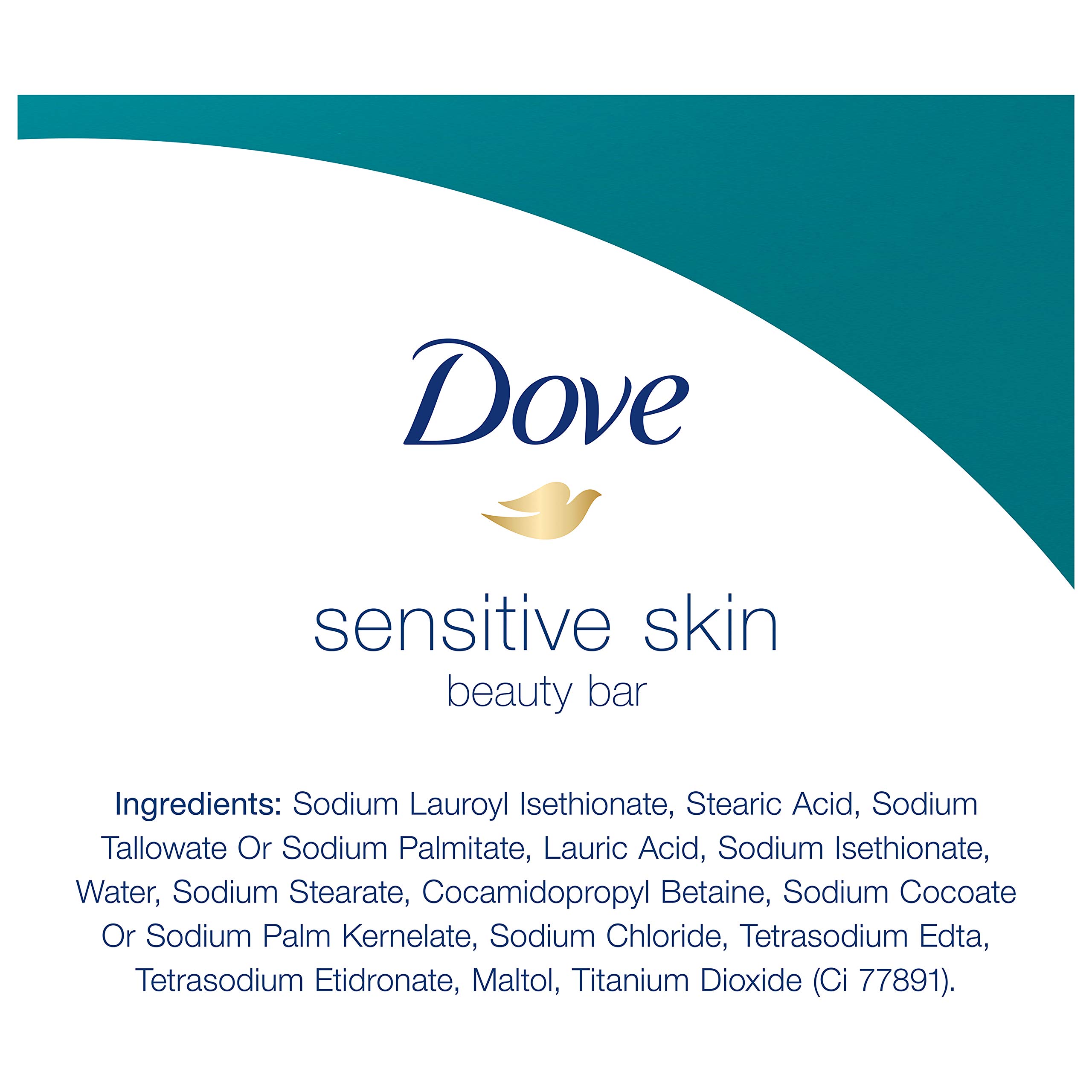 Dove Beauty Bar Gently Cleanses and Nourishes Sensitive Skin Effectively Washes Away Bacteria While Nourishing Your Skin, 3.75 oz (Pack of 16)