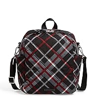 Vera Bradley Women's Performance Twill Convertible Small Backpack, Paris Plaid, One Size