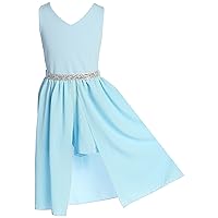 Little Girls Sleeveless V Neck Rhinestones Maxi Skirt Short Jumpsuit Romper USA