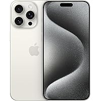 Apple iPhone 15 Pro Max, 1TB, White Titanium - Unlocked (Renewed)