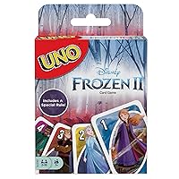 UNO Disney Frozen II Card Game for Kids and Family with 112 Cards and Instructions, Makes a Great Gift for Kids 7 Years Old and Up