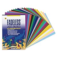 Fadeless Art Paper Pad, 20 Assorted Colors, 12