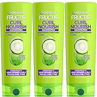 Fructis Curl Nourish Sulfate Free Moisturizing Conditioner, 12 Fl Oz, 3 Count (Packaging May Vary)