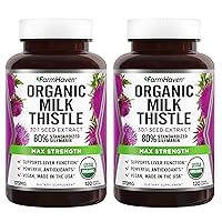 FarmHaven Silymarin Milk Thistle Capsules | 11250mg Strength | 30X Concentrated Seed Extract & 80% Standardized Silymarin| Non-GMO | 120 Veggie Capsules, Pack 2