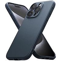 Ringke Onyx [Feels Good in The Hand] Compatible with iPhone 15 Pro Case, Anti-Fingerprint Technology Prevents Oily Smudges Non-Slip Enhanced Grip Precise Cutouts for Camera Lenses - Navy