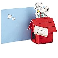 Hallmark Pop Up Peanuts Snoopy Birthday Greeting Card (Snoopy Dog House)