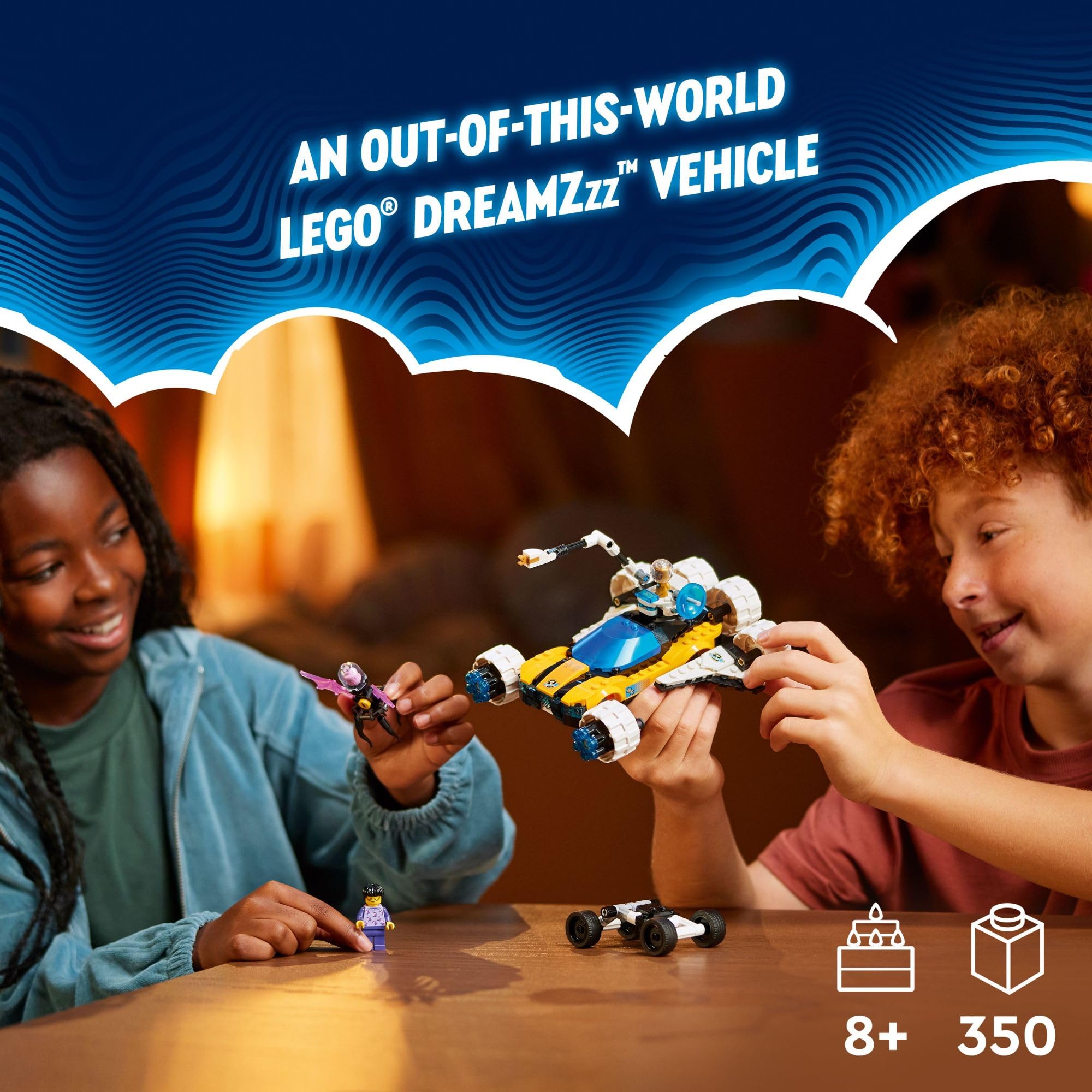 LEGO DREAMZzz Mr. Oz’s Space Car Toy, Transforming Vehicle Building Set, Includes TV Show Minifigures Mr. Oz, Albert and Jayden, Space Shuttle Toy Gift for Boys and Girls Aged 8 and Up, 71475