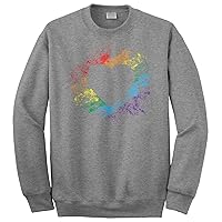 Threadrock Rainbow Heart Unisex Sweatshirt