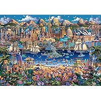 Dowdle - World Pieces - 300 Large Piece Jigsaw Puzzle for Adults Challenging Puzzle Perfect for Game Nights - Finished Size 21.25 x 15.00