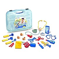 Learning Resources Pretend & Play Doctor Set Blue - 19 Pieces, Ages 3+ Doctor Kit for Kids, Toddler Doctor Kit, Toy Medical Kit, Toddler Social Emotional Learning Toys