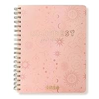 Graphique 2024 Spiral Frosted Cover Planner | 18 Month Organizer July 2023 - Dec. 2024 | Weekly & Monthly Spreads | To-Do & Note List | Reference Tabs | Reminder Stickers | Manifest | 8” x 10”