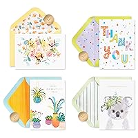 Papyrus Deluxe Boxed Blank Thank You Card Assortment, Flowers (4-Count)
