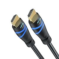 BlueRigger 4K HDMI Cable 25FT (4K 60Hz, HDR10, HDCP2.3, High Speed 18Gbps, in-Wall CL3 Rated, eARC) - Compatible with PS5, Xbox, Roku, Apple TV, HDTV, Blu-ray, PC, TV Stick, Nintendo Switch