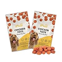Dog Treats for Puppy Training, All Natural Human Grade Dog Treat, Hypoallergenic, Easy to Digest (Chicken Tots), 2 Packs