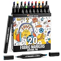  Fabric Pens For Clothes - Pack Of 24 No Fade, Fabric Markers  Permanent For Clothes - No Bleed, Machine Washable Shoe Markers For Fabric  Decorating - Laundry Marker, Erases Stains Easily