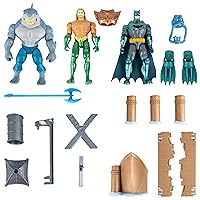 DC Comics, Gotham City Harbor Chaos Playset | 4-inch Batman, Aquaman, King Shark Action Figures | Kids Toys for Boys and Girls Ages 3 and Up (Amazon Exclusive)