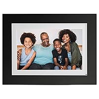 Simply Smart Home Photoshare 10” WiFi Digital Picture Frame, Send Pics from Phone to Frames, 8 GB, Holds 5,000+ Photos, HD Touchscreen, Black Wood Frame, Easy Setup, No Fees