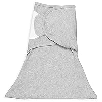 SleepingBaby Zippy Swaddle - Baby Swaddle Blanket with Convenient Bottom Zipper - Heather Grey - Medium/Large