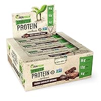 Iron Vegan Sprouted Plant Based Protein Bars by Jamieson - No Dairy; No Lactose; Gluten-free; Complete Amino Acid Profile; Non-GMO Project Verified Double Chocolate Flavor (12 pack) (EXP. NOV 26 2021)
