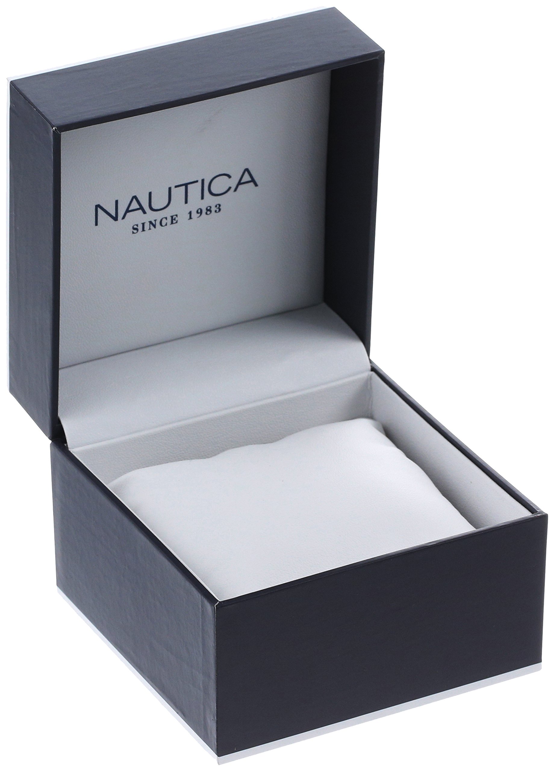 Nautica Men's N16553G Stainless Steel Watch with Black Band