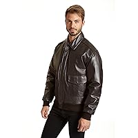 Men's Big and Tall Leather Flight Jacket