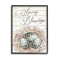 Spring Blessings Bird Nest Nature Framed Giclee Art, Design by ND Art