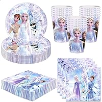 Frozen Party Supplies Frozen Birthday Party Favors Includes Cups Plates Napkins for Frozen Birthday Baby Shower Decor