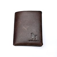LeatherBrick Die Cut Wallet with Button Coin Pocket | Pure Leather Wallet | Handmade Leather Wallet | Oil Pullup Leather | Chestnut Brown Color
