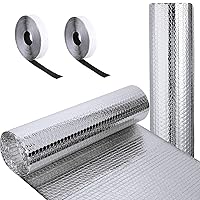 RV Door Window Shade Cover RV Blackout Window Shade Reflective Insulation Roll Aluminum Foil RV Window Insulation Kit for RV Garage Roof Door Window Skylight Shade(Silver, 300 x 48 Inches)