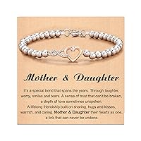 Shonyin Easter Mothers Day Gifts for Mother Daughter Grandmother Granddaughter, Elegant Classic Infinity Heart Bracelet