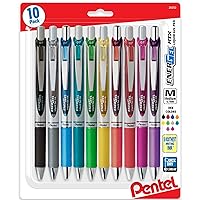 Pentel BL77 Energel 0.7mm Fine Metal Tip Rollerball Gel Pen 12 Colors Set 