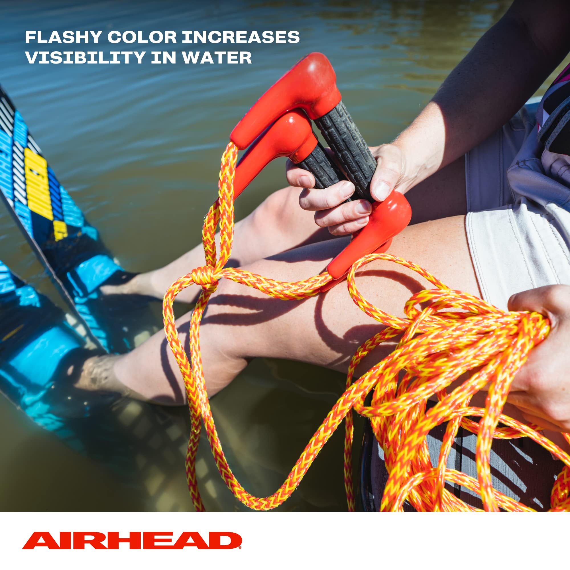 Airhead Double Handle Water Ski Rope, 1 Section, 75-Feet
