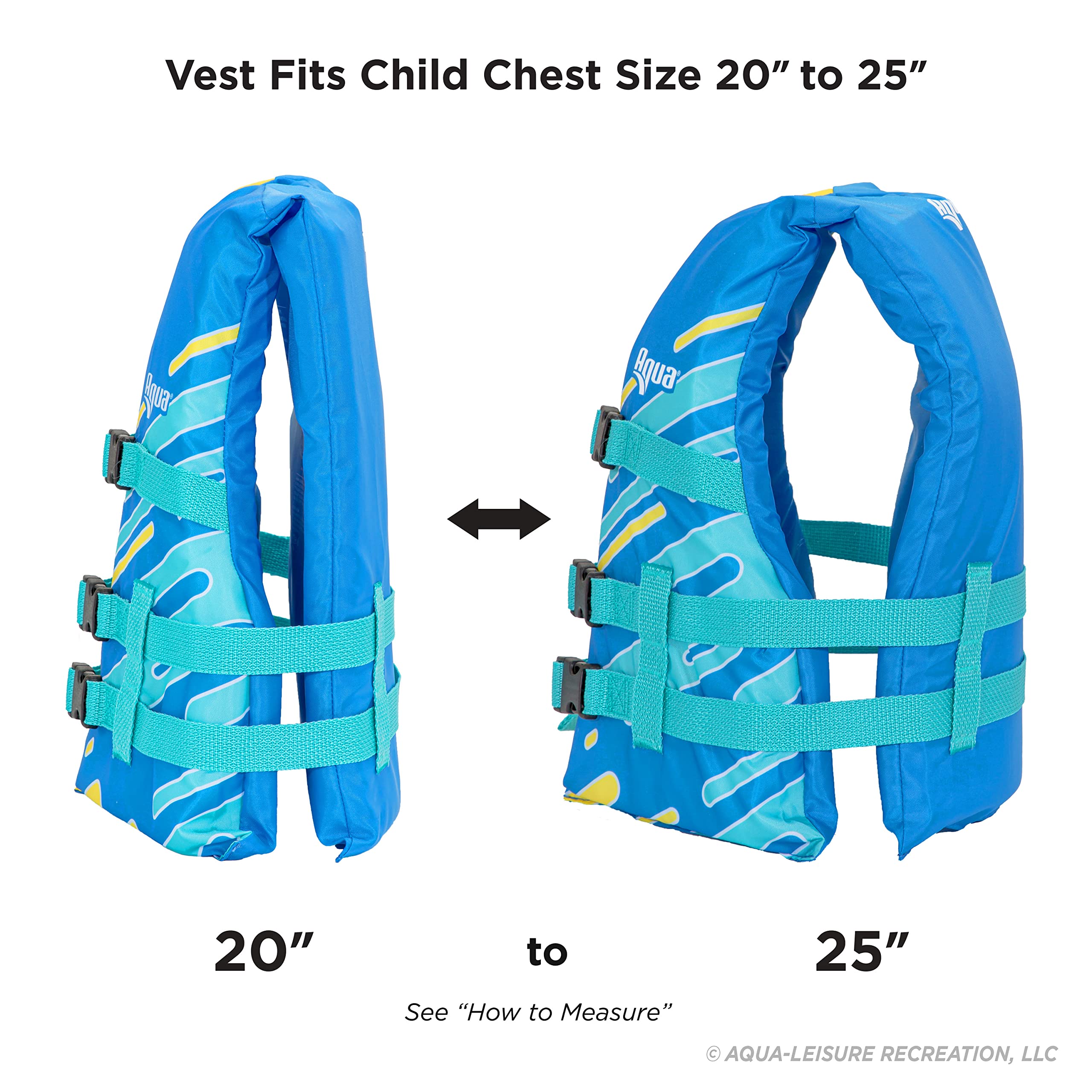 Aqua US Coast Guard-Approved Life Jacket, PFD with Comfortable Flex-Form-Fit Design, Infants/Kids/Youth