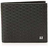 A | X ARMANI EXCHANGE Men's Armani Exchange Embossed Logo Bifold Nero-Black, One Size, Small
