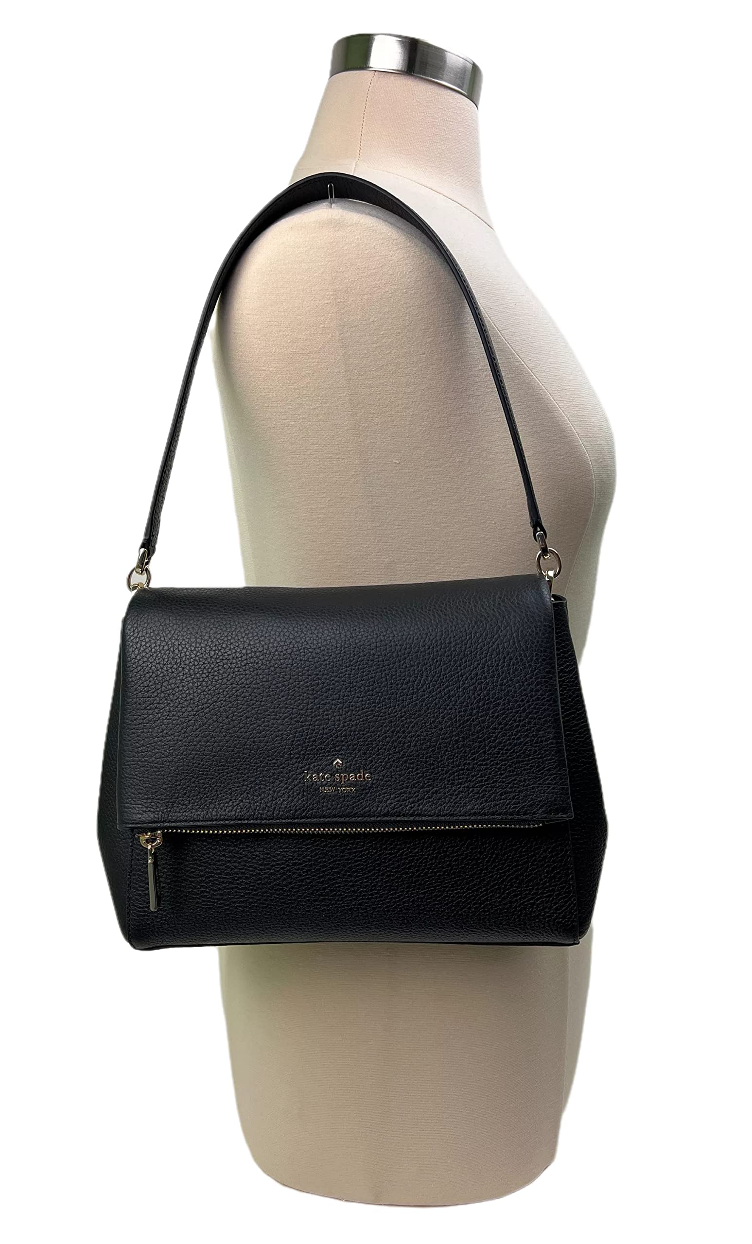 Mua Kate Spade Leila Medium Pebbled Leather Shoulder Bag (Black) trên  Amazon Mỹ chính hãng 2023 | Giaonhan247