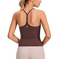 Butterluxe Womens Workout Racerback Tank Top with Built in Bra - Scoop Neck Spaghetti Strap Padded Slim Camisole