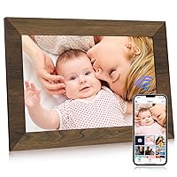 Digital Photo Frame 10.1 Inch WiFi Electronic Picture Frame Desktop IPS Touch Screen HD Display 32GB Storage SD Card Slot Auto-Rotate Slideshow Share Videos Photos Remotely Via Uhale App