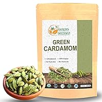 Herbs Botanica Green Cardamom Pods Whole 7-8mm size Elaichi for Culinary Delights and Aromatic Infusions Handpicked Fresh Fragnant and Flavorful Perfect for Cooking, Baking, and Brewing 100g / 3.5 oz