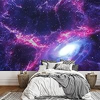 wall26 - Space Background with Nebula and Galaxy - Removable Wall Mural | Self-Adhesive Large Wallpaper - 100x144 inches